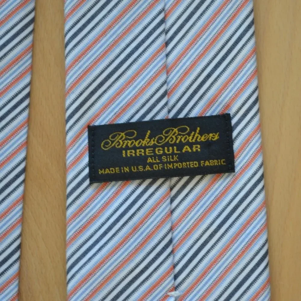 Brooks Brothers All Silk Tie Striped Blue